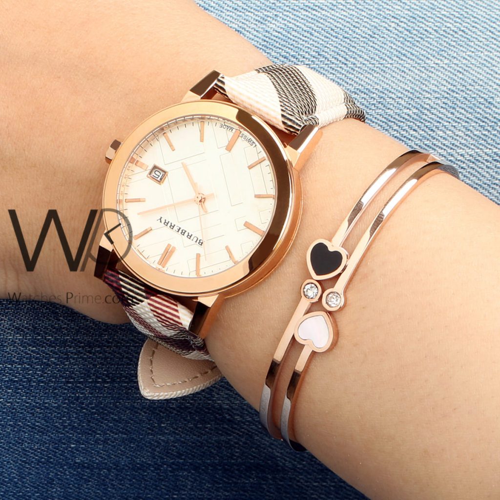 Burberry Watch Multicolored Leather Belt | Watches Prime