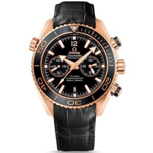 ساعه من OMEGA 00 بلون اسود وسير جلد اسود | واتشز برايم