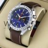 OMEGA WATCH BLUE WITH LEATHER BROWN BELT | Watches Prime