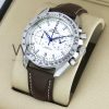 ساعه من OMEGA بلون ابيض وسير جلد بنى | واتشز برايم