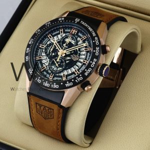 TAG Heuer Chronograph Men’s Watch with a Smooth Black Dial