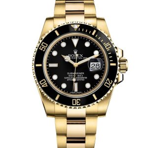 ساعه rolex بلون اسود وسير دهبى من المعدن | واتشز برايم