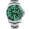 ساعه من rolex بلون اخضر وسير فضى من المعدن | واتشز برايم