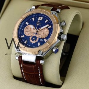 Guess Collection Watch with Brown Leather Strap and Classic Appeal