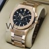 ساعه Hublot بلون اسود وسير نحاسى من المطاط | واتشز برايم
