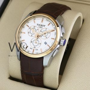 Tissot Chronograph Men’s Watch with a Crisp White Dial