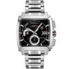 ساعه من Tag Heuer تعمل بعدادات بلون اسود وسير فضى من المعدن | واتشز برايم