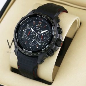 Casio Edifice Chronograph Watch Featuring a Bold Black Dial