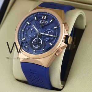 ساعه من Tag Heuer تعمل بعدادات وسير ازرق من المطاط | واتشز برايم