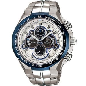 Casio Edifice Chronograph Men's Watch Featuring a Crisp White Dial