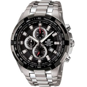 Casio Edifice Chronograph Watch with a Sleek Black Dial and Modern Look