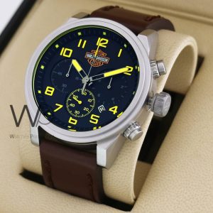 Harley davidson chronograph black men watch