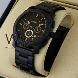 Fossil grant chronograph black metal strap