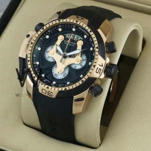 Graham Men’s Chronograph Watch Featuring a Bold Black Dial