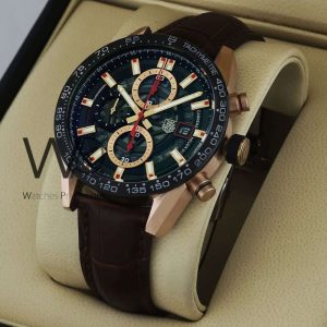 TAG Heuer Chronograph Watch with Black Dial for an Iconic Look
