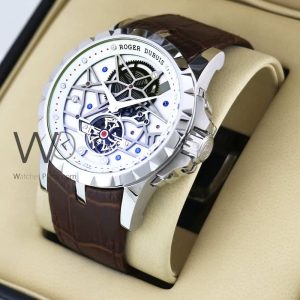 Roger Dubuis Automatic Watch for Men with a Minimalistic White Dial