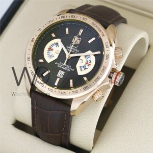 TAG Heuer Chronograph Watch for Men with a Stylish Brown Dial