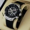 ساعه Hublot بلون اسود وسير اسود من المطاط | واتشز برايم