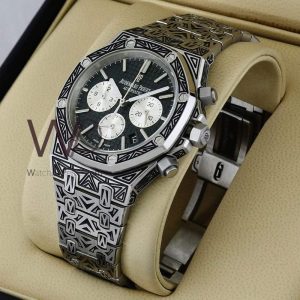 ساعه Audemars Piguet سير اسود×فضى من المعدن | واتشز برايم