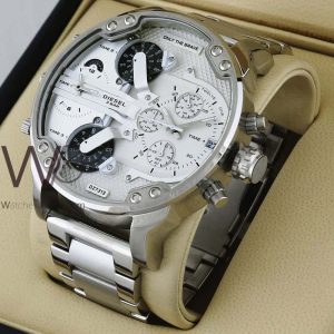 Diesel silver metal strap men's watch
