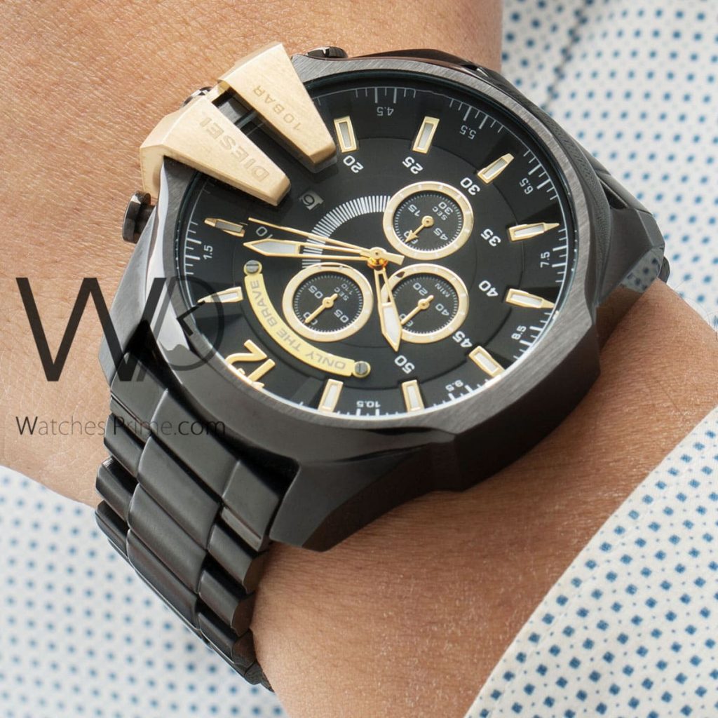 Diesel Watch Chronograph Black Metal strap | Watches Prime