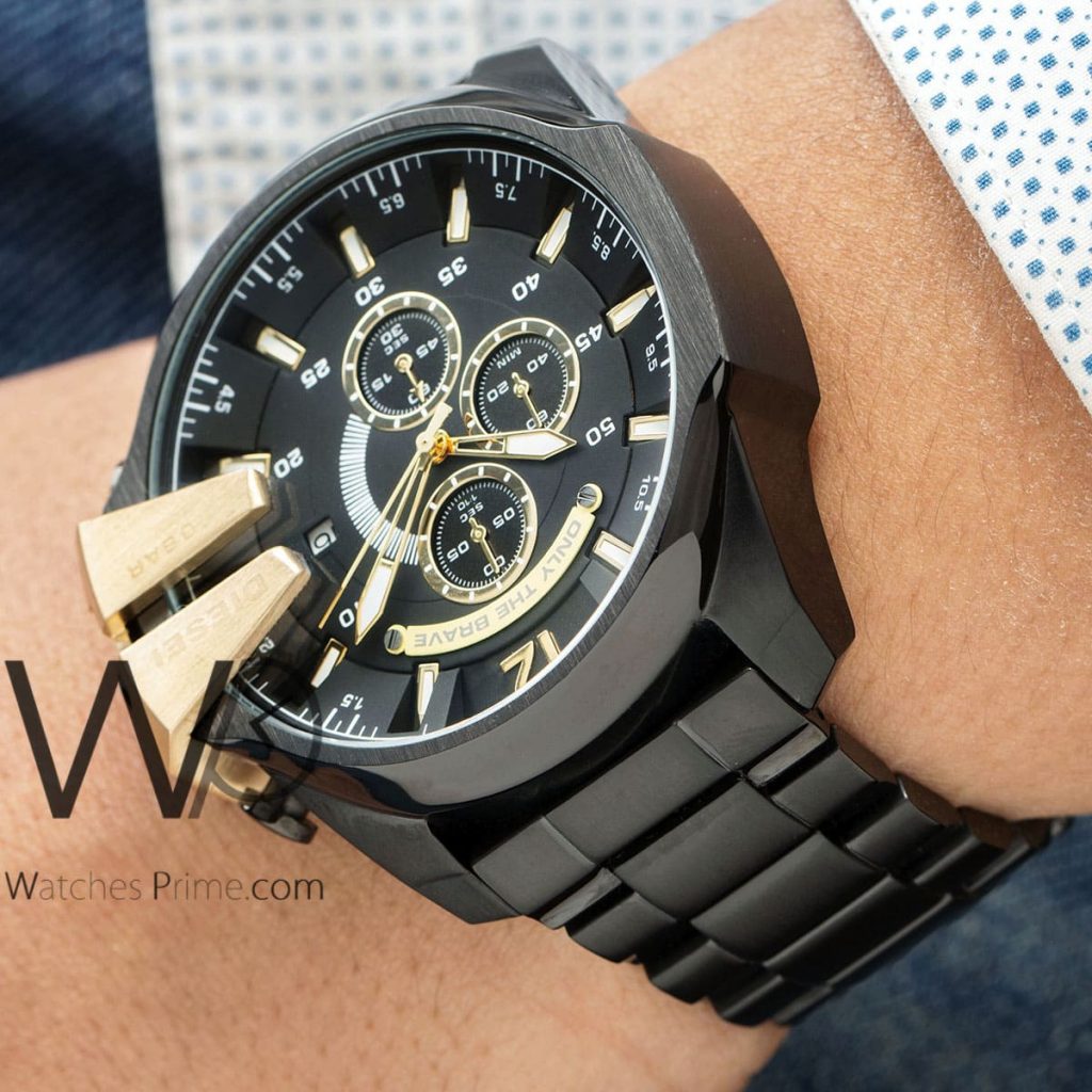 Diesel Watch Chronograph Black Metal strap | Watches Prime