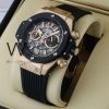 ساعه Hublot بلون رمادى وسير اسود من المطاط | واتشز برايم