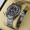 ساعه من rolex سير فضى&اسود من المعدن | واتشز برايم