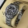 ساعه من rolex سير فضى&اسود من المعدن | واتشز برايم