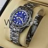 ساعه من rolex سير فضى&اسود من المعدن | واتشز برايم