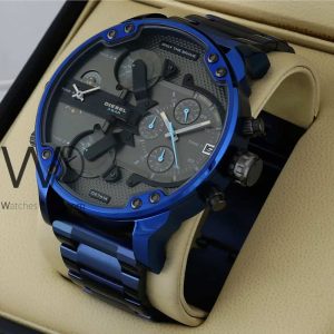 Diesel men's watch with blue metal strap
