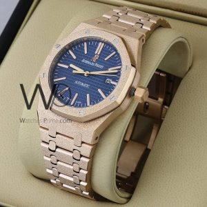 Audemars Piguet Royal Oak Watch with Striking Blue Dial and Iconic Style