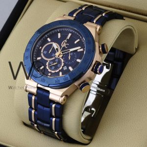 Stunning Guess Collection Chronograph Watch with Vibrant Blue Dial