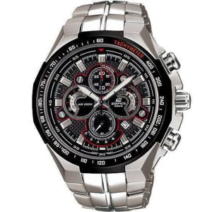 Casio Edifice chronograph watch for men with a sleek black dial
