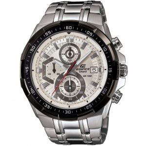 Casio Edifice white dial chronograph watch for men