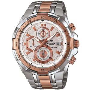 Sophisticated white-dial Casio Edifice men’s wristwatch
