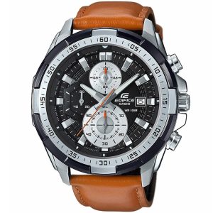 Durable Casio Edifice black dial men's chronograph watch