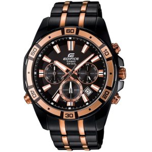 Casio Edifice black chronograph watch, perfect for men's everyday style