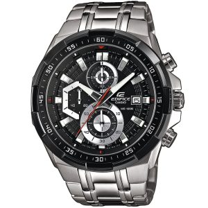 Sophisticated black-dial Casio Edifice men's chronograph