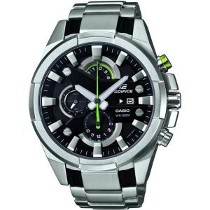 Men's Casio Edifice chronograph with an elegant black dial