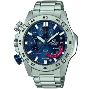 Casio Edifice chronograph with a bold blue dial, for men