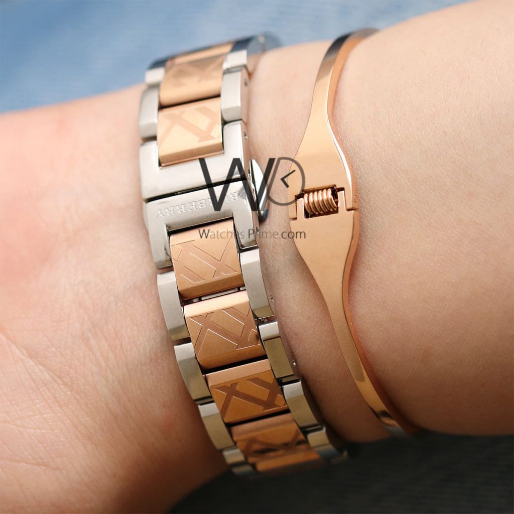 Burberry check Engraved White Women's Watch | Watches Prime