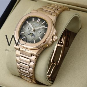 Patek Philippe Chronograph Watch Brown Dial Men's Style