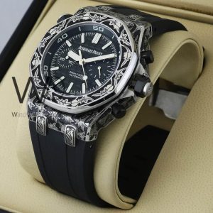Audemars Piguet Black Watch Rubber Strap Men's Design