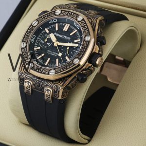 Audemars Piguet Black Rubber Belt Men's Luxury Watch