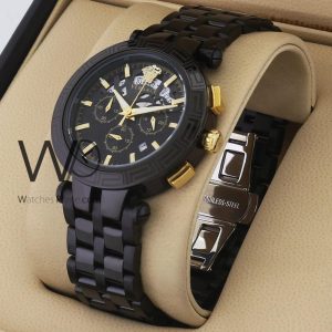 Versace chronograph black watch  for men