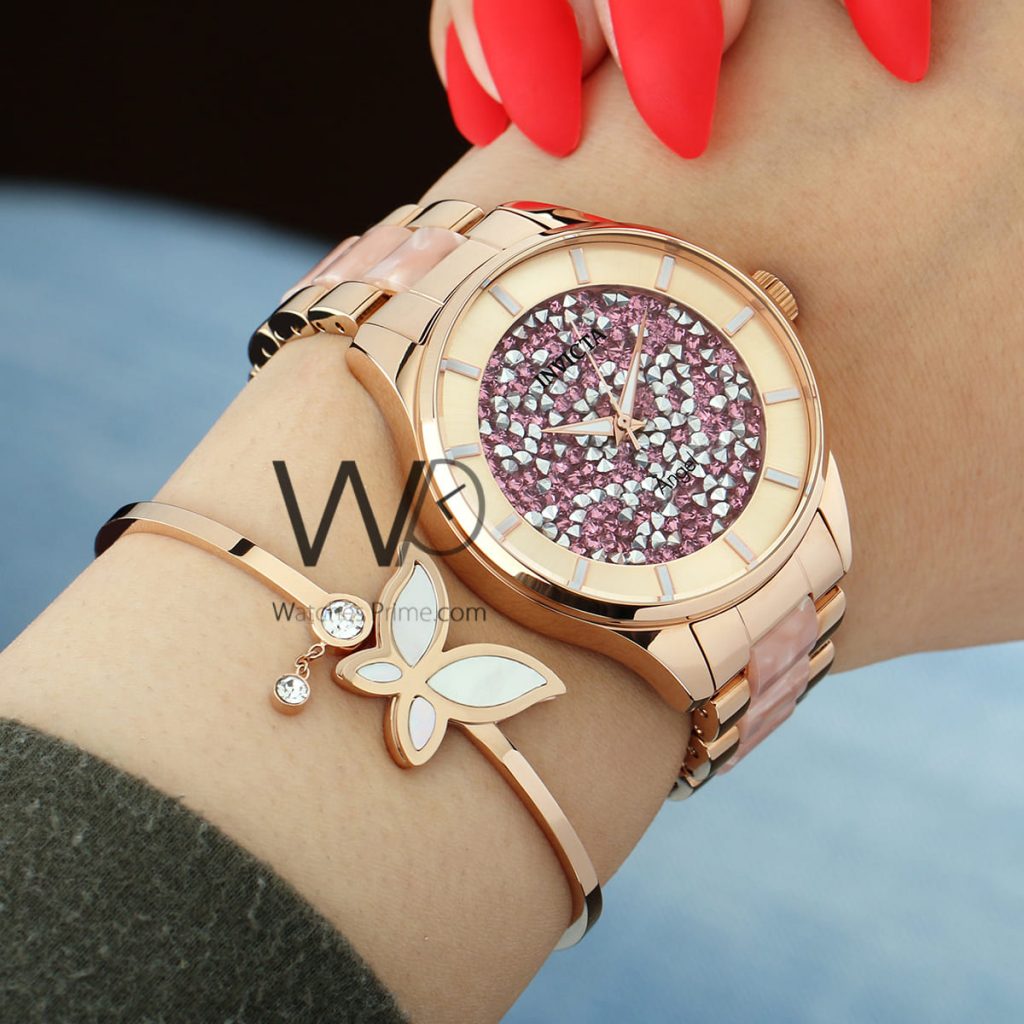Invicta Women's Watch with rose gold strap | Watches Prime