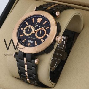 Versace men's watch two tone chronograph