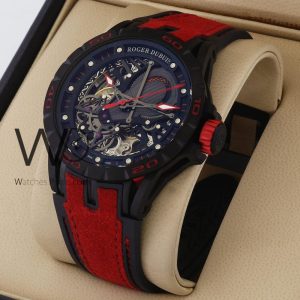 Roger Dubuis Men's Watch with Red Rubber Strap