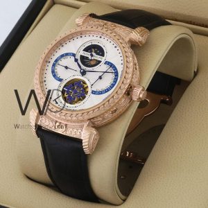Patek Philippe Watch with Black Leather Strap